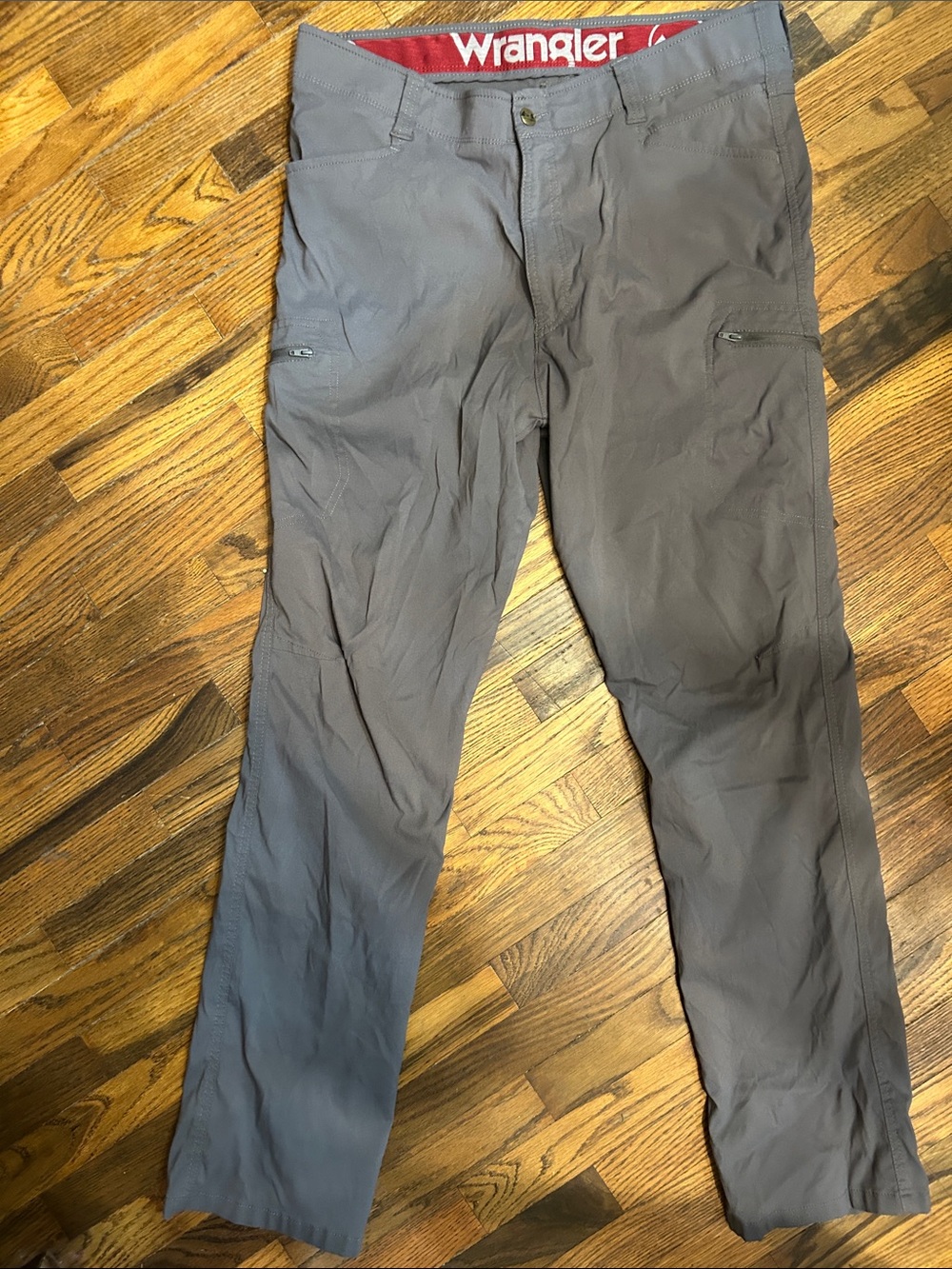 Wrangler Men's Gray Straight Leg Chinos - Slate